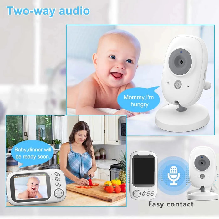 Baby Monitor con fotocamera LCD da 3,5 pollici Babysitter elettronico Audio bidirezionale Visione notturna Video Baby Nanny Radio Meglio di VB603