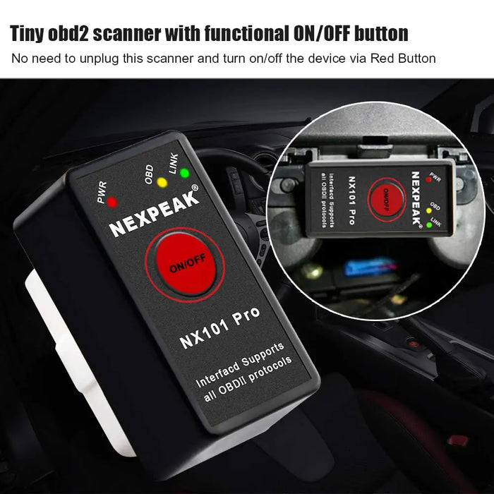 ELM327 v 1 5 OBD2 Scanner muslimbluetooth ELM 327 NEXPEAK NX101 strumento diagnostico per auto per lettore di codici Android Vgate Icar2