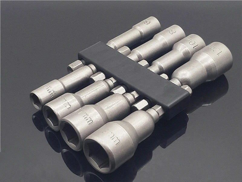 1PC Ugelli a manicotto con esagono incassato Forte set di driver per dadi magnetici Adattatore per punta da trapano Manicotto approvato dal vento Elettrico 6 8 10 13 17 19MM