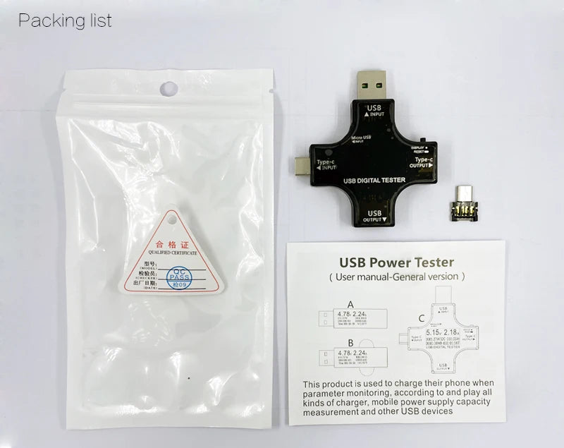 Tester USB 6.5A DC Type-C PD voltmetro digitale Amper Monitor di corrente di tensione amperometro rilevatore banca di alimentazione caricatore misuratore di capacità