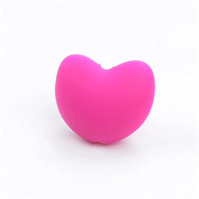 LOFCA Perline in Silicone a Forma di Cuore 10 pz Fascino Massaggiagengive Dentizione del Bambino Gioielli Allattamento Bambino Igiene Orale Per Collana Porta Ciuccio