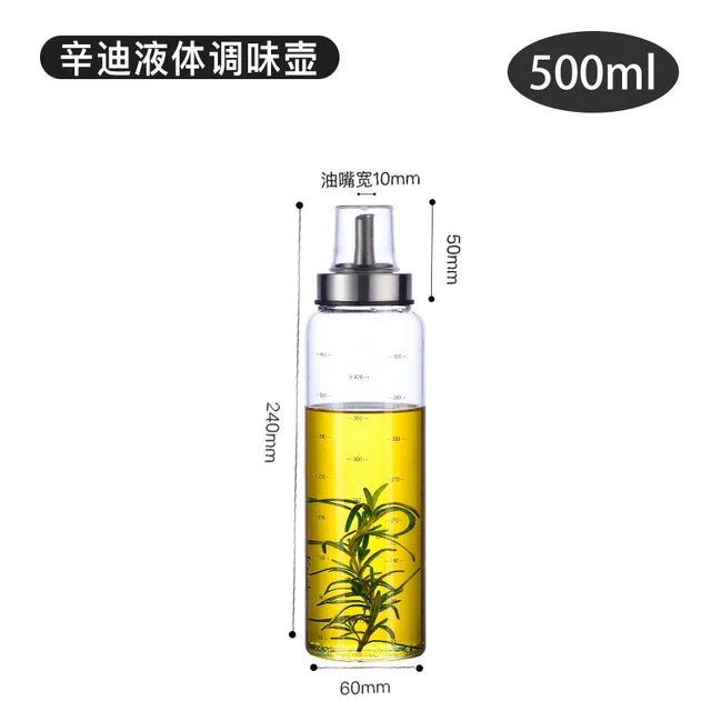 Bottiglia di olio per condimento da cucina bottiglia di salsa bottiglie di stoccaggio in vetro per olio e aceto distributore di olio creativo per accessori da cucina