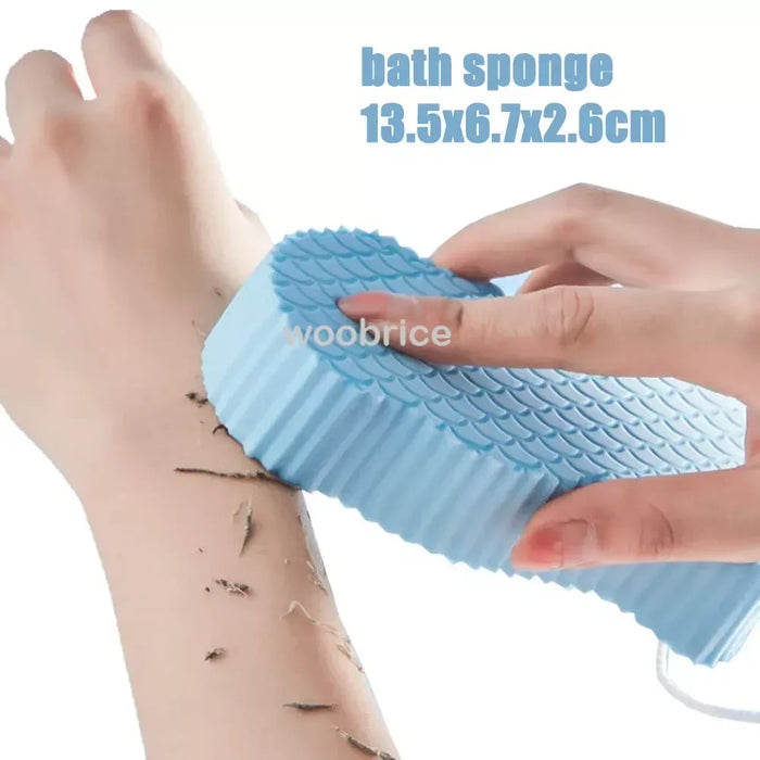Spazzola per la schiena in silicone Spazzola per il bagno antiscivolo per il lavaggio del piede Tappetino per doccia per massaggio con ventosa Spazzola esfoliante per il piede per massaggio del bagno