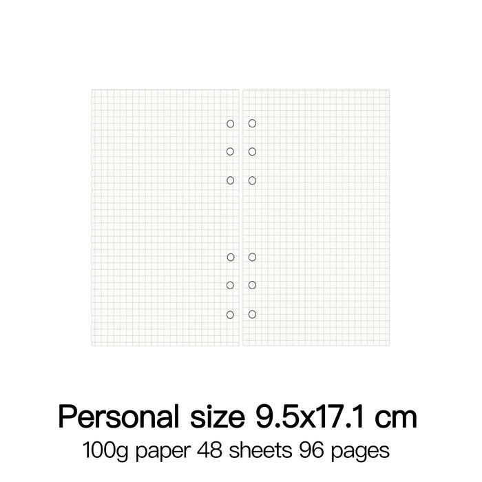 Raccoglitore ad anelli di alta qualità Notebook A5 Personal A6 A7 A8 Dimensioni Inserto Ricariche Sciolto Foglia Spirale Diario Planner Nucleo interno 100g Carta