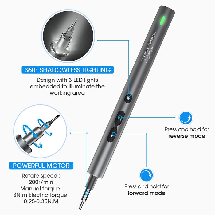 62/6 in 1 Set di cacciaviti elettrici manico di precisione kit di utensili elettrici portatili Wireless Cordless piccoli bit per la riparazione dell'orologio del telefono
