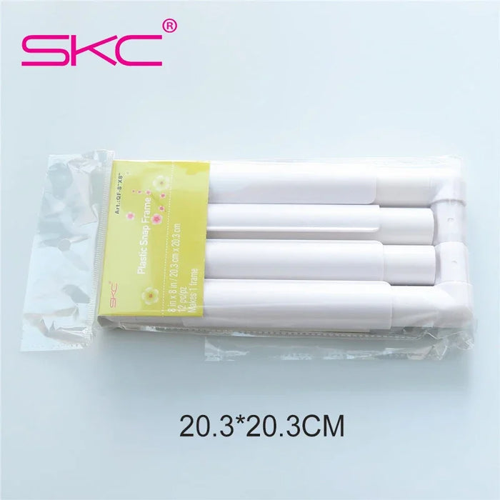 Set di cornici da ricamo di forma quadrata di 5 dimensioni Set di strumenti artigianali per punto croce in plastica Strumenti per cucire Maniglia Telaio Cerchio Strumenti artigianali per cucire fai da te