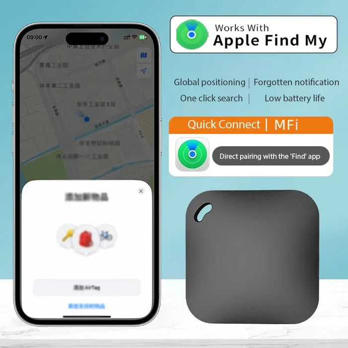 Il localizzatore GPS Bluetooth intelligente funziona con Apple Trova la mia APP ITag Dispositivo di promemoria anti-smarrimento Localizzatore nominale MFI Chiave per auto Pet Kids Finder