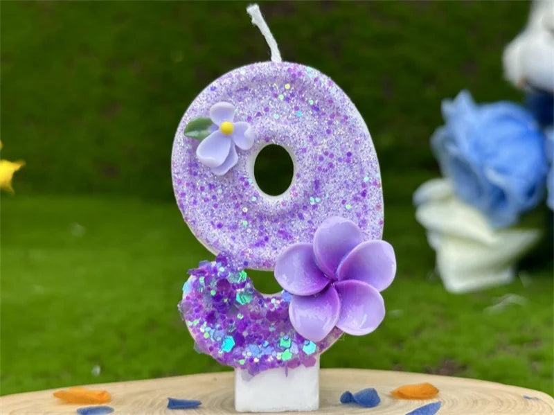 Fiore candela e titolari ricordi di compleanno decorazione candele ragazza ragazzo numero decorazioni di nozze articoli rituali lampade candele