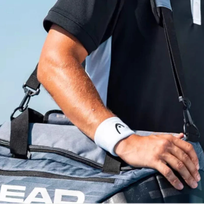 HEAD Tennis Badminton Wristband ricamo Sport Wristband cotone comodo assorbire il sudore che pulisce il polsino antiscivolo