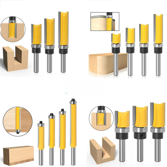 Punta per fresa a filo per legno con gambo da 8 mm e 1/4 di pollice (6,35 mm). |   Taglierina in metallo duro Z4