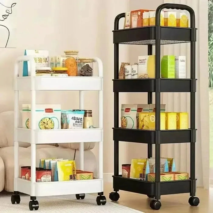 Carrello portaoggetti per scaffali carrello portaoggetti da cucina Mobile con ruote scaffali da bagno multistrato scaffale portaoggetti per snack domestici