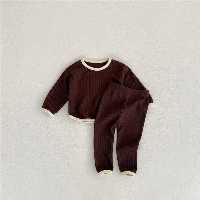 0-3T Infant Newborn Kid Baby Boys Girls Clothes set Long Sleeve T Shirt Top pant suit Cotton New born 2pcs Outfits set