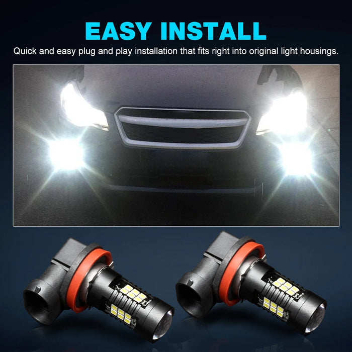 2 pz H8 H11 Led HB4 9006 HB3 9005 fendinebbia lampadina 3030SMD 1200LM 6000K bianco Auto guida lampada da corsa Auto Led luce 12V 24V