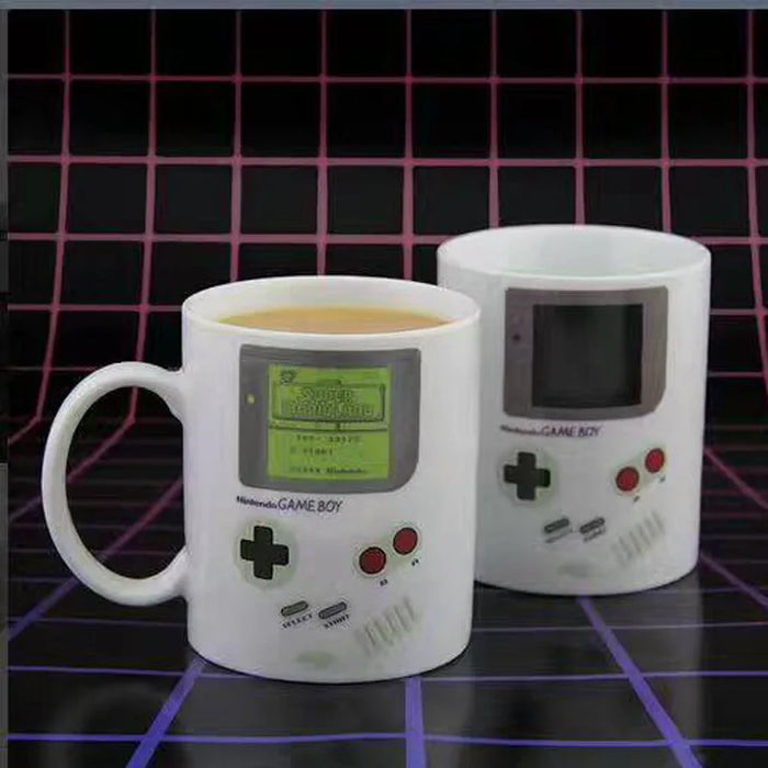 Divertenti tazze da gioco sensibili al calore, tazza da ragazzo in ceramica Home Office porcellana bianca birra al latte tazza da caffè cambio colore bicchieri