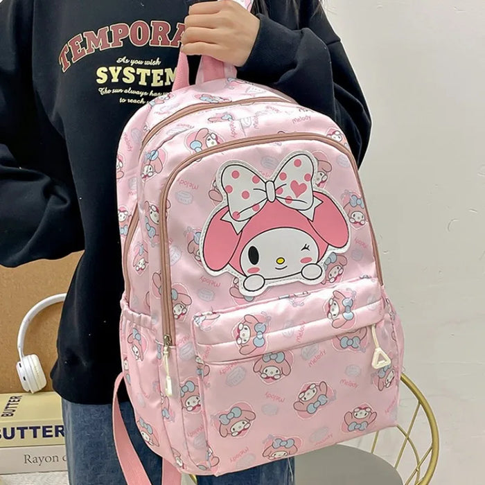 Anime Sanrio peluche Cinnamoroll zaino bambini ragazza ragazzo nero blu zainetto Kawaii studente borsa da scuola Computer grande regalo