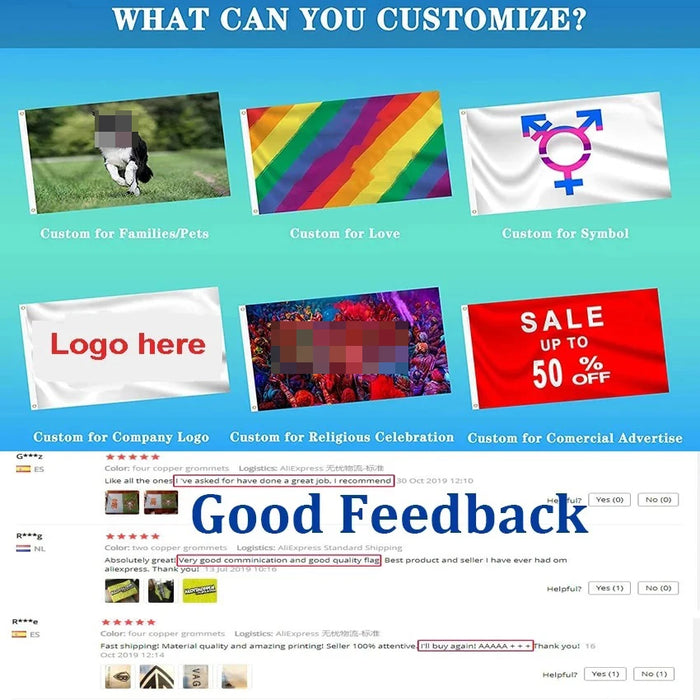 Banner con bandiera stampata personalizzata 3x5ft 2x3ft 4x6ft 5x8ft Logo pubblicitario aziendale per interni ed esterni per la decorazione del club sportivo Dormitorio
