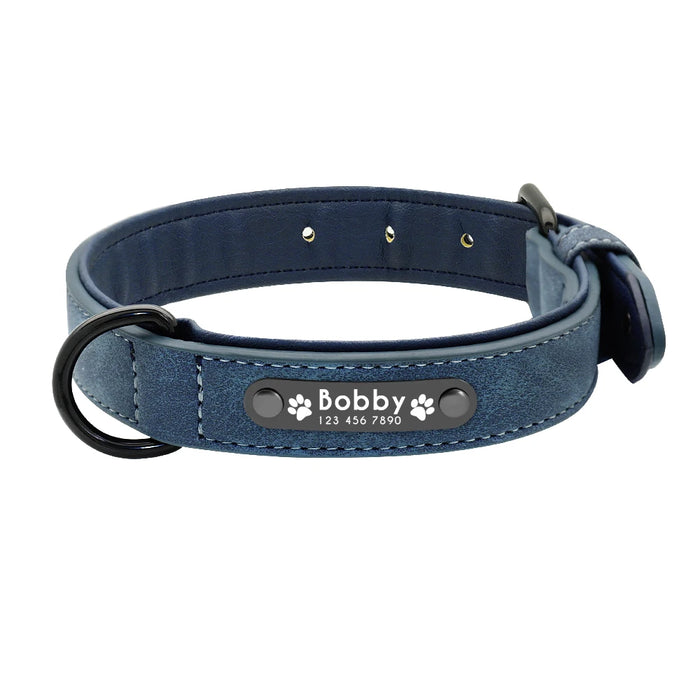 Collari per cani Collare per cani in pelle personalizzato personalizzato Nome Tag identificativi per cani di piccola taglia media grande Pitbull Bulldog Beagle Correa Perro