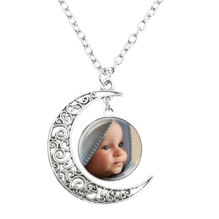 Collana personalizzata personalizzata Foto Mamma Papà Bambino Bambini Nonno Genitori Regalo fotografico progettato personalizzato per il regalo di anniversario di famiglia