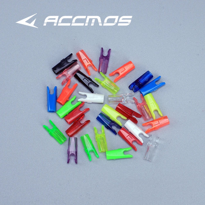 60 pz FAI DA TE In Plastica Freccia Spille Nocks Formato L E Taglia S Per ID4.2mm ID6.2mm 3.2mm Freccia Albero Tiro Con Arco accessorio