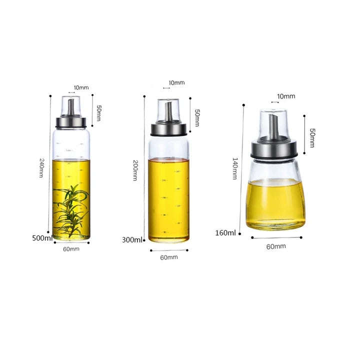 Bottiglia di olio per condimento da cucina bottiglia di salsa bottiglie di stoccaggio in vetro per olio e aceto distributore di olio creativo per accessori da cucina