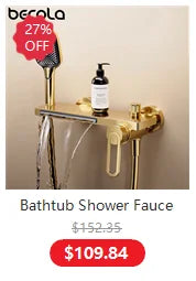 BECOLA Beccuccio per rubinetto a parete Beccucci quadrati e rotondi in ottone cromato/nero Accessori per rubinetti per doccia a cascata