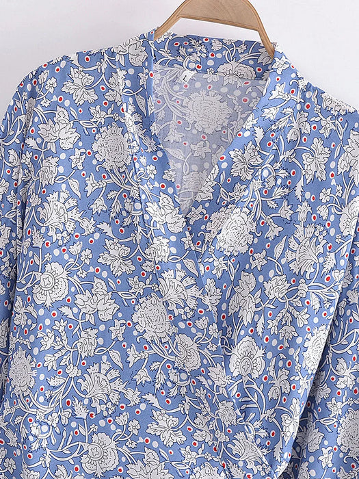 Boho Vintage stampa floreale spiaggia estate Kimono corto donna moda donna Casual scollo a V maniche a pipistrello bohémien Cover-up