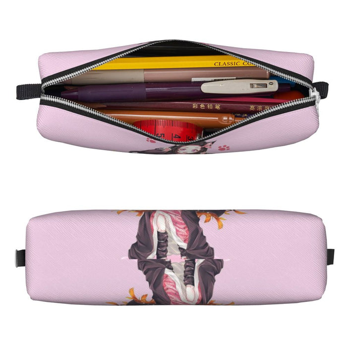 Nezuko astucci per gatti carini Cute Demon Slayer Pen Box Bag studente grande capacità studenti regali per la scuola Pencilcases