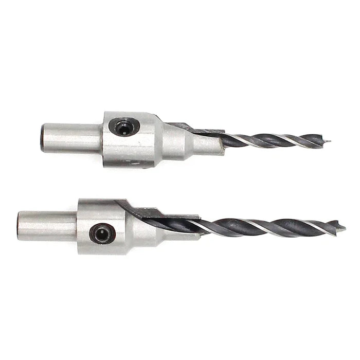 2pc Svasatura Foratura 3 Passi Pilot Drill Bits Set Alesatore Vite di Legno Finestra Cerniera Foro Seghe Smusso 4 6 5 7 millimetri passi 8 millimetri Shank