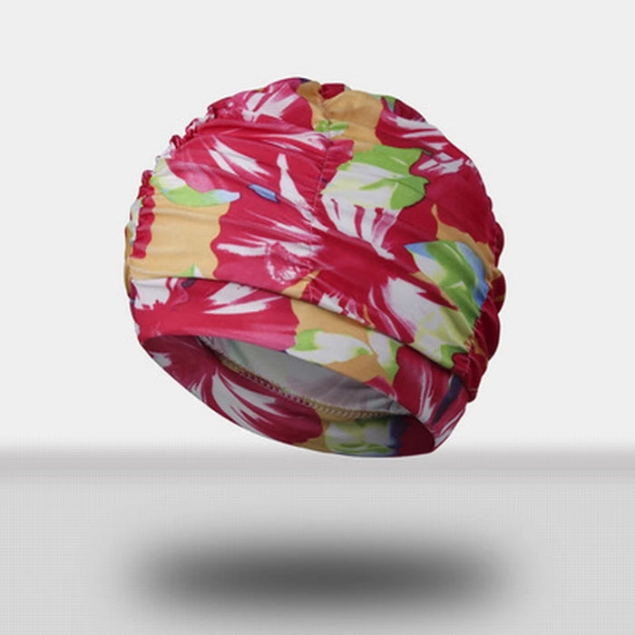 Cuffia da nuoto per capelli lunghi da donna sexy da donna, cappello elasticizzato, drappeggio, cuffia da bagno, drappeggio, sport elasticizzato, piega al mare