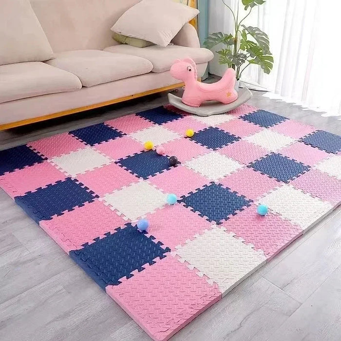 12 pz Attività Del Bambino Tappeto Schiuma Impiombato Tappetino Da Gioco Educativo per 0-6 m Neonati Insonorizzati Camera Dei Bambini Piastrelle 30x30x1 CM