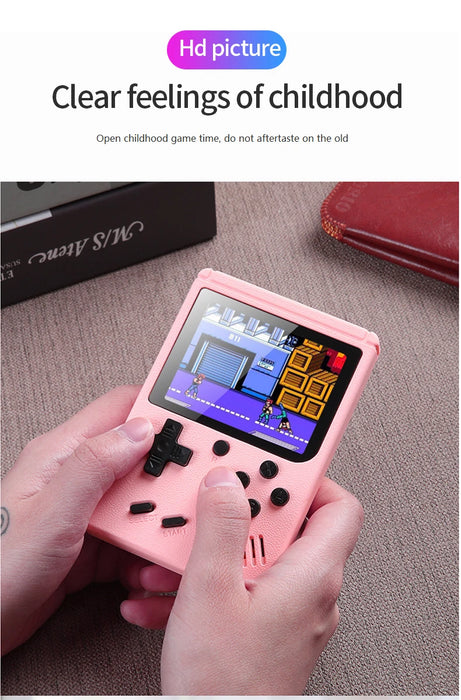 Mini Console portatile per videogiochi portatile retrò 8 Bit 3.0 pollici LCD a colori per bambini lettore di giochi a colori costruito in 500 giochi