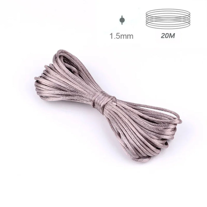 TYRY.HU 20-80 metri Collana masticabile per bambini Accessori 1.5mm/2mm/2.5mm Cavo in nylon di seta satinata per catena ciuccio per bambini Strumenti fai da te