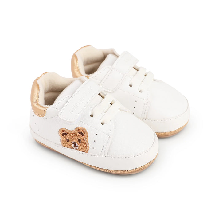 Infant Baby Boys Girls Moccasins Sneakers Bear Embroidery Soft Sole Flat Shoes Prewalker Anti-Slip Shoes First Walker Shoes