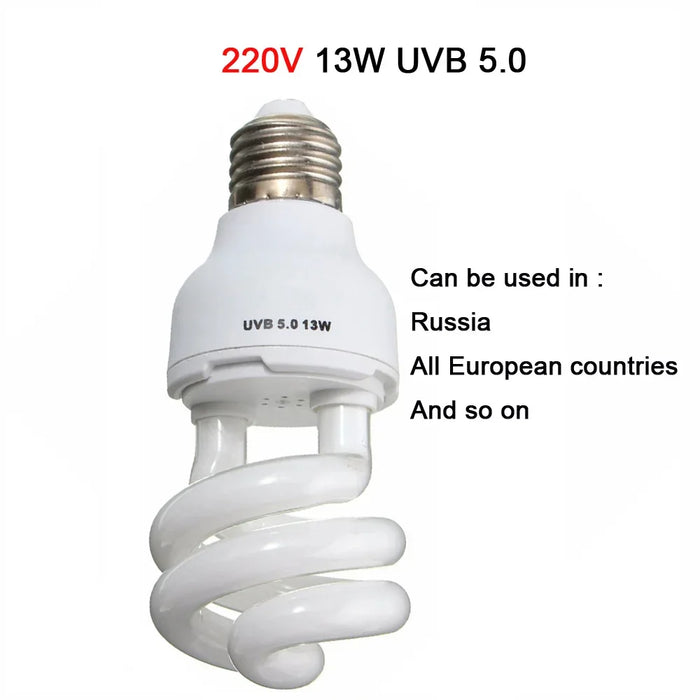 Rettile UVB 5.0 10.0 Della Lampada Della Lampadina Per La Tartaruga Lucertola Serpente Lguanas Calore Calcio Lampada Lampadina A Risparmio Energetico di Luce Rettile Succulente e27
