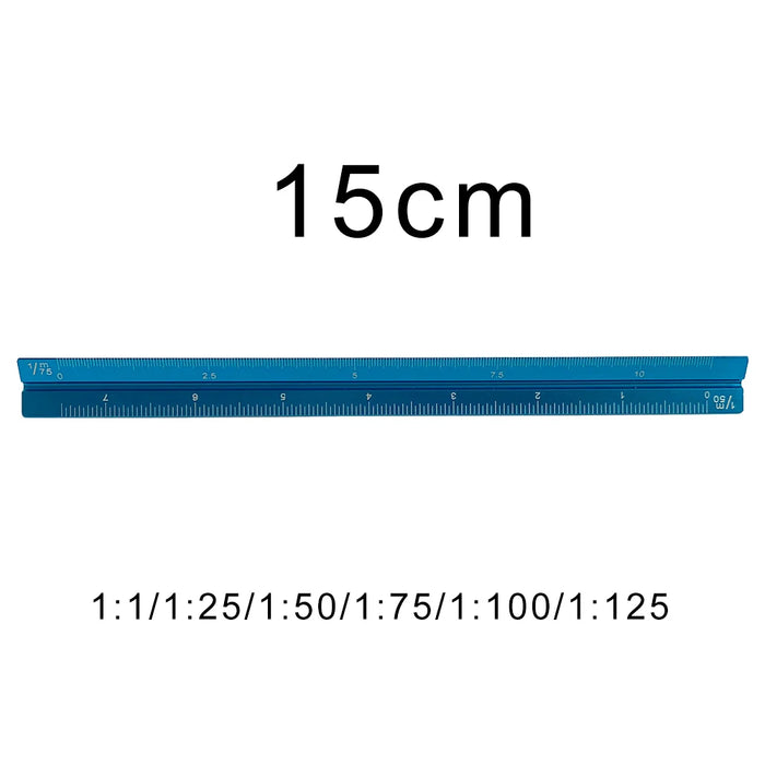 TUTU di alta qualità colorato 15 cm scala triangolare in alluminio righello in alluminio 1:20 - 1:600 scala metallica in lega regua desenho H0003
