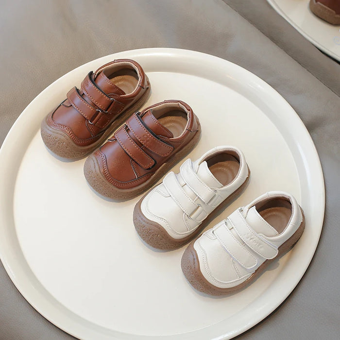 Primavera autunno neonate ragazzi scarpe Casual bambini Sneakers suola morbida antiscivolo neonato primi camminatori scarpe scarpe in pelle per bambini
