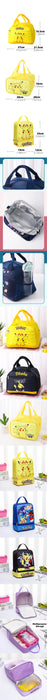 Borsa per il pranzo isolata Pikachu, borsa per il pranzo portatile, borsa termica pieghevole, perfetta per picnic scolastico in ufficio