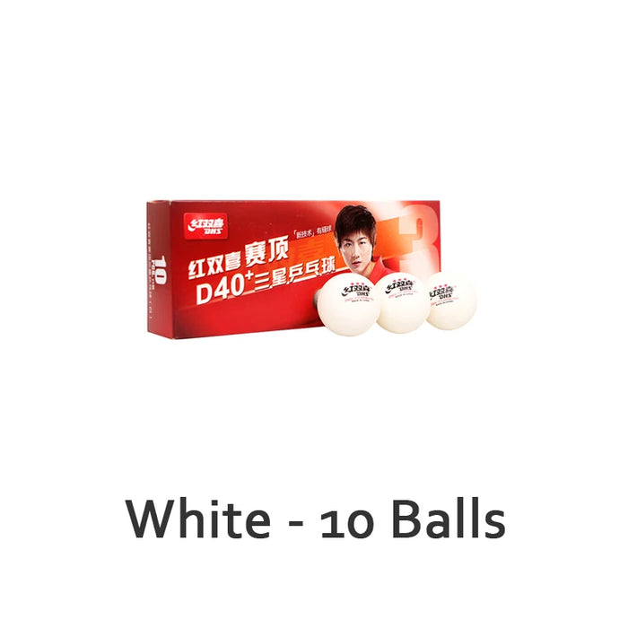 Palline da ping pong DHS 3 Star D40 + Palline da ping pong con cuciture a 3 STELLE Palline da ping pong originali DHS 3 STAR omologate ITTF