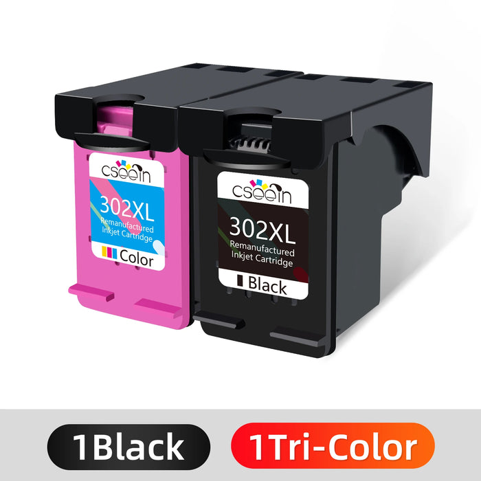 QSYRAINBOW 302XL Sostituzione rigenerata per cartuccia d'inchiostro HP 302 HP302 XL per stampante Deskjet 1110 1111 1112 2130 2131
