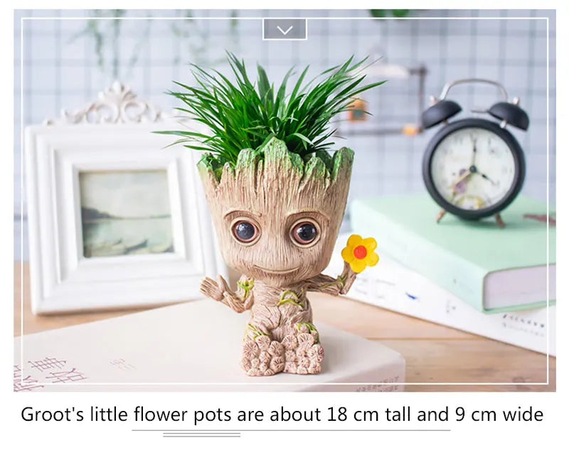 Decorazione della casa Artigianato Modello in miniatura Ufficio Desktop Display Cartoon Groot Figurine Artigianato Decor Albero Uomo Ornamento 5CM