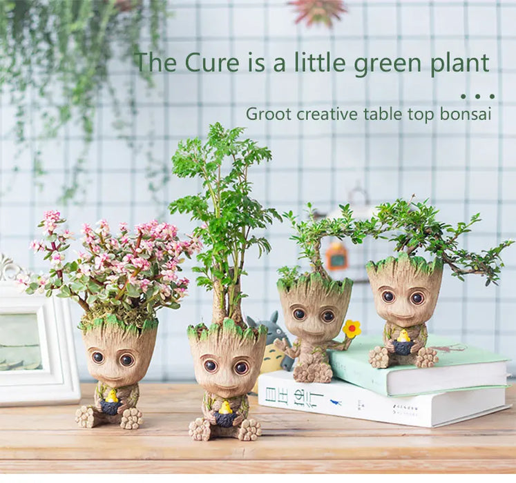 Decorazione della casa Artigianato Modello in miniatura Ufficio Desktop Display Cartoon Groot Figurine Artigianato Decor Albero Uomo Ornamento 5CM