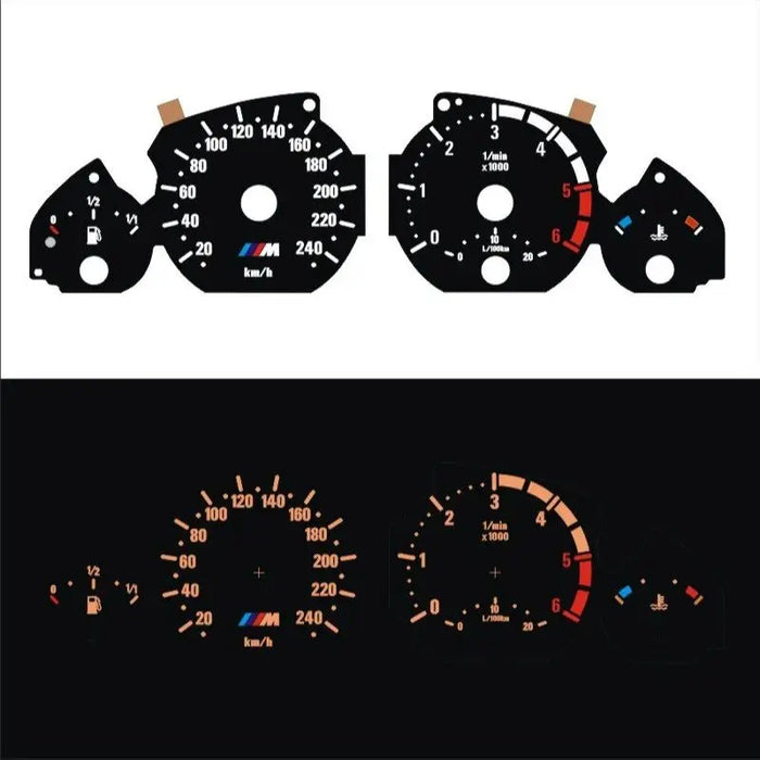 DASH 6000 RPM EL Glow Gauge per aggiornamento cruscotto al plasma diesel BMW Serie 3 E46